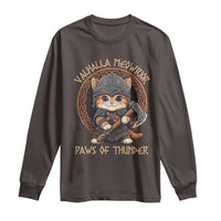 Viking Cat Long Sleeve Shirt Norse Mythology Cat Warrior