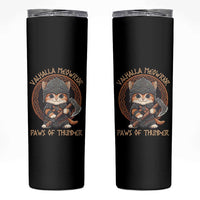 Viking Cat Skinny Tumbler Norse Mythology Cat Warrior