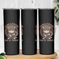 Viking Cat Skinny Tumbler Norse Mythology Cat Warrior