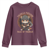 Viking Cat Youth Sweatshirt Norse Mythology Cat Warrior