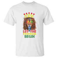 Juneteenth T Shirt Let The Freedom Begin Lion Rasta - Wonder Print Shop