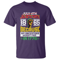 1865 Juneteenth T Shirt Because My Ancestors Weren't Free In 1776 - Wonder Print Shop