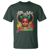 Little Miss Juneteenth T Shirt Cute Melanin Black Girls Kids - Wonder Print Shop
