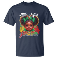Little Miss Juneteenth T Shirt Cute Melanin Black Girls Kids - Wonder Print Shop