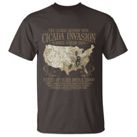 The Cicada Reunion U.S Tour 2024 T Shirt States Of Cicada Double Brood XIII & XIX American Map - Wonder Print Shop