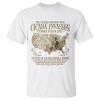 The Cicada Reunion U.S Tour 2024 T Shirt States Of Cicada Double Brood XIII & XIX American Map - Wonder Print Shop
