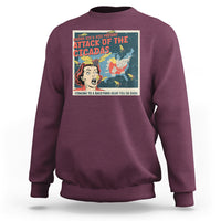 Funny Attack Of The Cicadas U.S Tour 2024 Sweatshirt - Wonder Print Shop