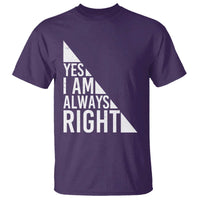 Funny Math Teacher T Shirt I Am Always Right - Wonder Print Shop