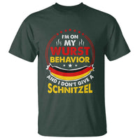 Oktoberfest T Shirt On My Wurst Behavior I Dont Give A Schnitzel German Beer - Wonder Print Shop