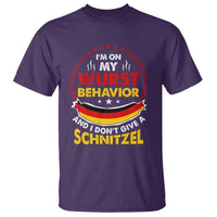 Oktoberfest T Shirt On My Wurst Behavior I Dont Give A Schnitzel German Beer - Wonder Print Shop