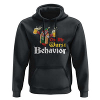 Oktoberfest Hoodie On My Wurst Behavior German Beer Sausage - Wonder Print Shop