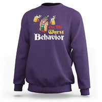 Oktoberfest Sweatshirt On My Wurst Behavior German Beer Sausage - Wonder Print Shop
