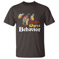 Oktoberfest T Shirt On My Wurst Behavior German Beer Sausage - Wonder Print Shop