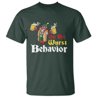 Oktoberfest T Shirt On My Wurst Behavior German Beer Sausage - Wonder Print Shop