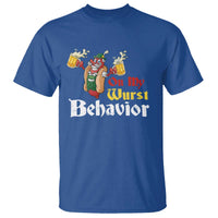 Oktoberfest T Shirt On My Wurst Behavior German Beer Sausage - Wonder Print Shop