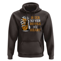 Funny Beer Lover Hoodie Beer Never Broke My Heart - Wonder Print Shop