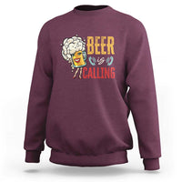 Funny Beer Is Calling Sweatshirt - Wonder Print Shop
