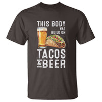 Funny Beer Lover T Shirt This Body Was Built On Tacos and Beer - Wonder Print Shop