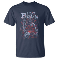 Horror Halloween T Shirt Braineater Eat Brain Scary Satan Demon - Wonder Print Shop