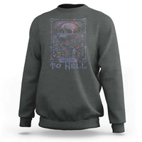 Horror Halloween Sweatshirt Welcome To Hell Creepy Skull - Wonder Print Shop