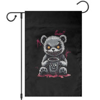 Emo Bear Coffee Creepy Halloween Garden Flag - Wonder Print Shop