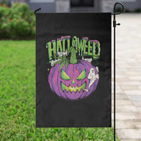 Funny Halloween Garden Flag Halloweed Pumpkin Weed Cannabis Smoking - Wonder Print Shop