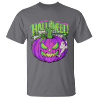 Funny Halloween T Shirt Halloweed Pumpkin Weed Cannabis Smoking - Wonder Print Shop