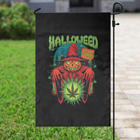 Funny Halloween Garden Flag Happy Halloweed Pumpkin Witch Weed Cannabis Smoking - Wonder Print Shop
