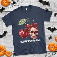 Halloween Coquette T Shirt In My Spooky Era Skull Cherry - Wonder Print Shop