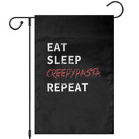 Horror Movie Lover Garden Flag Eat Sleep Creepypasta Repeat - Wonder Print Shop