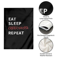 Horror Movie Lover Garden Flag Eat Sleep Creepypasta Repeat - Wonder Print Shop