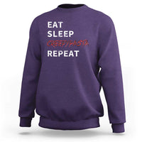 Horror Movie Lover Sweatshirt Eat Sleep Creepypasta Repeat - Wonder Print Shop