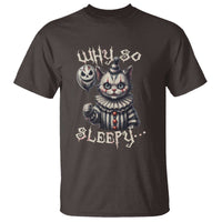 Halloween Cat Clown T Shirt Why So Sleepy Creepy - Wonder Print Shop