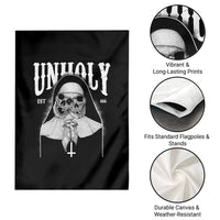 Unholy Nun Garden Flag Skeleton Dirty Nun Creepy Halloween - Wonder Print Shop