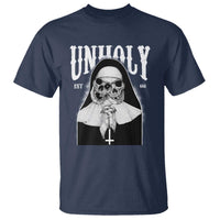 Unholy Nun T Shirt Skeleton Dirty Nun Creepy Halloween - Wonder Print Shop