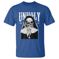Unholy Nun T Shirt Skeleton Dirty Nun Creepy Halloween - Wonder Print Shop