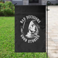 Unholy Nun Garden Flag Bad Decisions Good Stories Dirty Nun Smoking - Wonder Print Shop