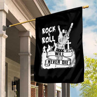 Halloween Rock N Roll Garden Flag Will Never Die Zombie - Wonder Print Shop