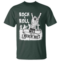 Halloween Rock N Roll T Shirt Will Never Die Zombie - Wonder Print Shop