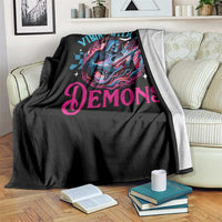 Halloween Rock N Roll Throw Blanket Vibing With My Demons - Wonder Print Shop