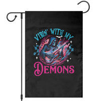 Halloween Rock N Roll Garden Flag Vibing With My Demons - Wonder Print Shop