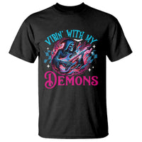 Halloween Rock N Roll T Shirt Vibing With My Demons - Wonder Print Shop