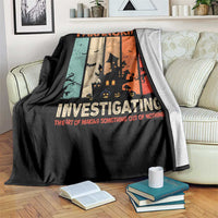 Paranormal Investigator Throw Blanket Ghost Hunting Creepy Halloween - Wonder Print Shop