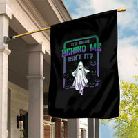 Funny Halloween Ghost Hunter Garden Flag It's Right Behind Me Isn't It - Wonder Print Shop