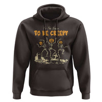 Funny Halloween Hoodie Tis The Season To Be Creepy Dancing Skeleton