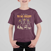 Funny Halloween T Shirt For Kid Tis The Season To Be Creepy Dancing Skeleton - Wonder Print Shop