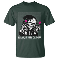 Funny Grim Reaper T Shirt Relax It's My Day Off Halloween - Wonder Print Shop