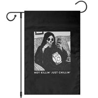 Funny Grim Reaper Garden Flag Not Killing Just Chilling Halloween - Wonder Print Shop