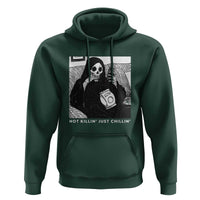 Funny Grim Reaper Hoodie Not Killing Just Chilling Halloween