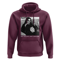 Funny Grim Reaper Hoodie Not Killing Just Chilling Halloween